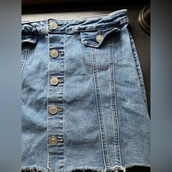 Rue21 Button Front Denim Mini Skirt - Picture 2 of 5